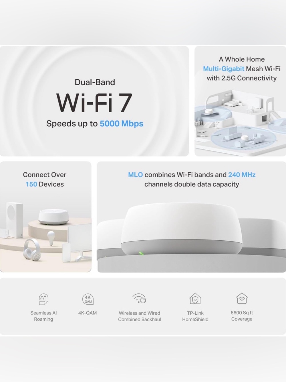EUC TP-Link Deco Mesh Wi‑Fi System - White (3-Pack) - Picture 6 of 8